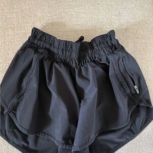 lululemon athletica Black Women's Running Shorts with Zipper Pocket